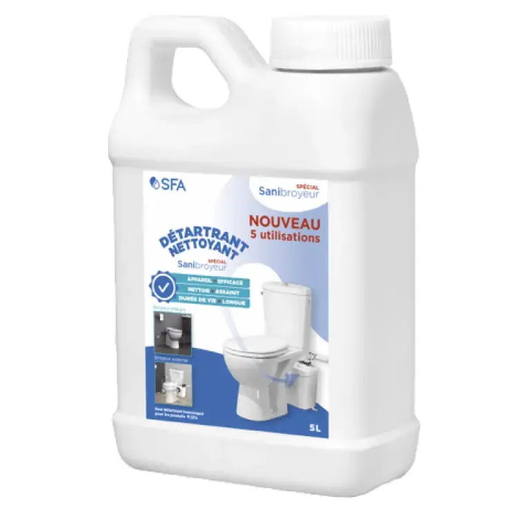 Détartrant pour sanibroyeur, bidon 5 litres