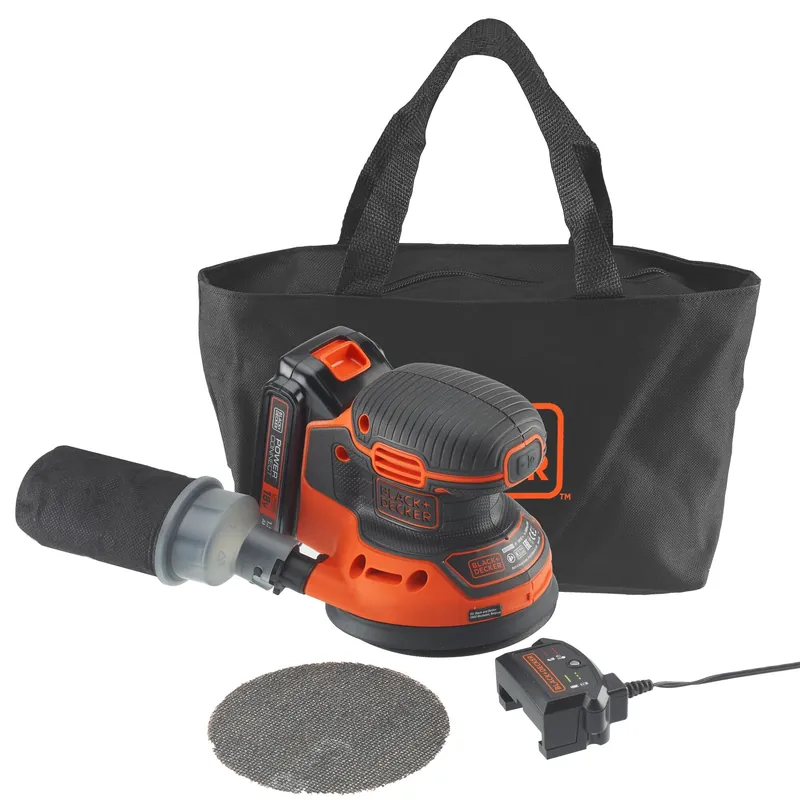 Ponceuse excentrique 125 mm 18V 1,5Ah Lithium - 1 Batterie et chargeur - BDCROS18-QW