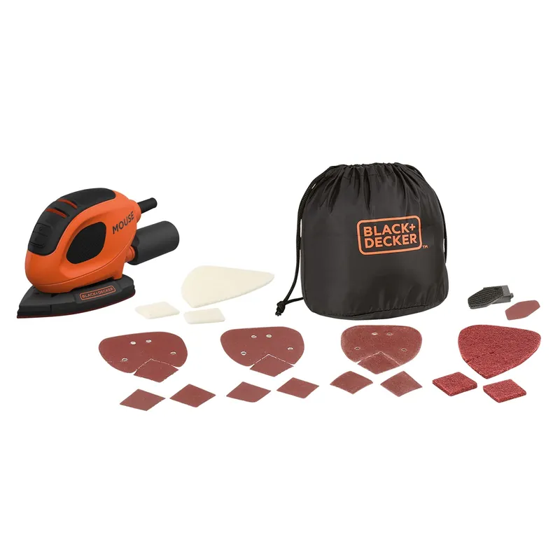 Ponceuse de détail Mouse filaire - 55W - 10 Accessoires - Sac de rangement - BEW230BCA-QS