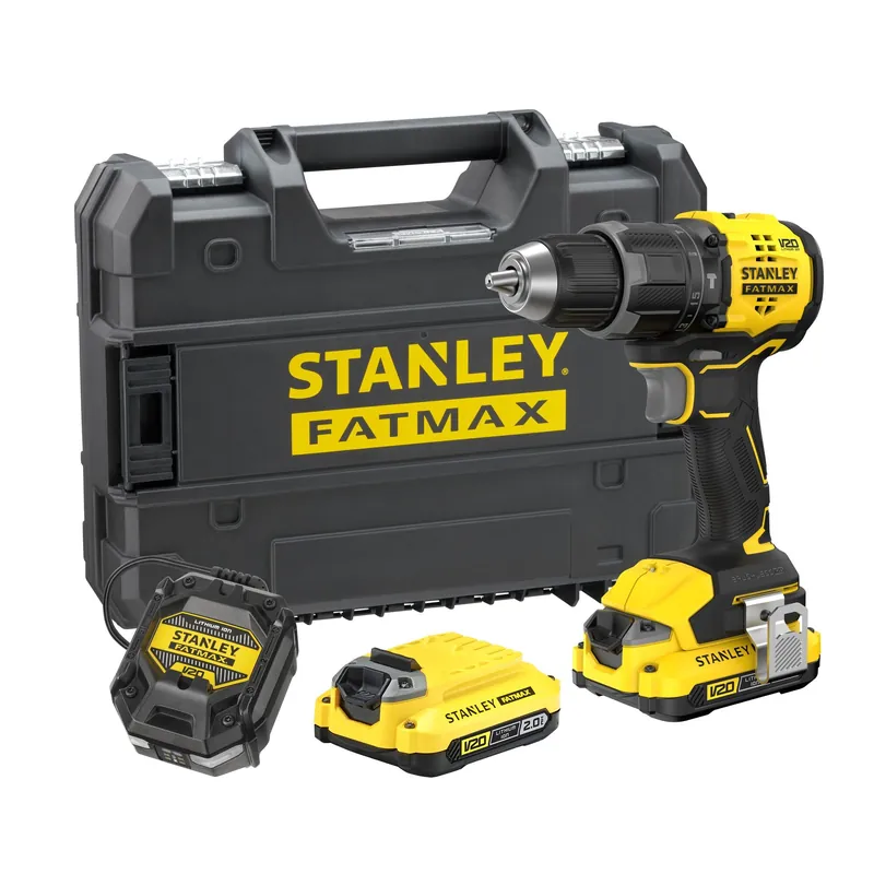 V20 Perceuse-visseuse à percussion 60 Nm BRUSHLESS - Lithium 18V - 2 Batteries 2Ah - Malette Pro-Stack - SFMCD716D2T-QW