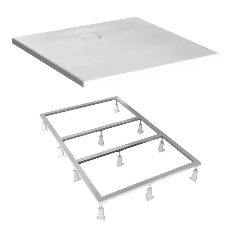 VitrA Receveur acrylique LEAF 120x80 Blanc texturé, PN 24, classe C + set de pieds