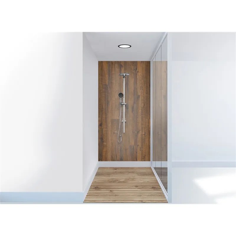 Panneau mural douche VIPANEL - Bois Chêne foncé - Finition - Finition mat