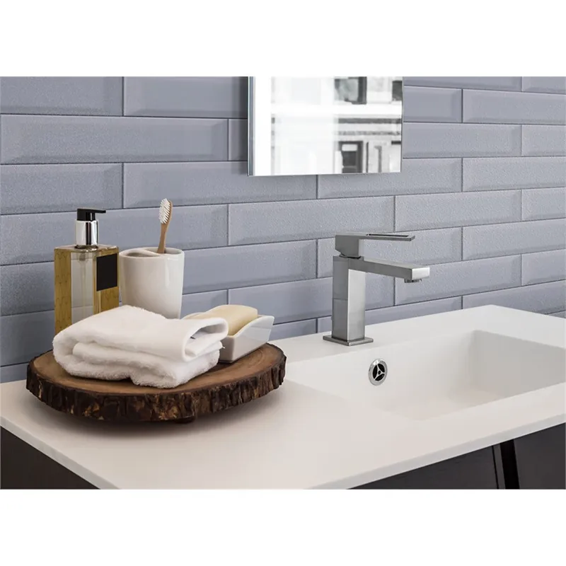 Panneau mural douche VIPANEL - Carrelage Berlin gris - Finition - Finition brillant