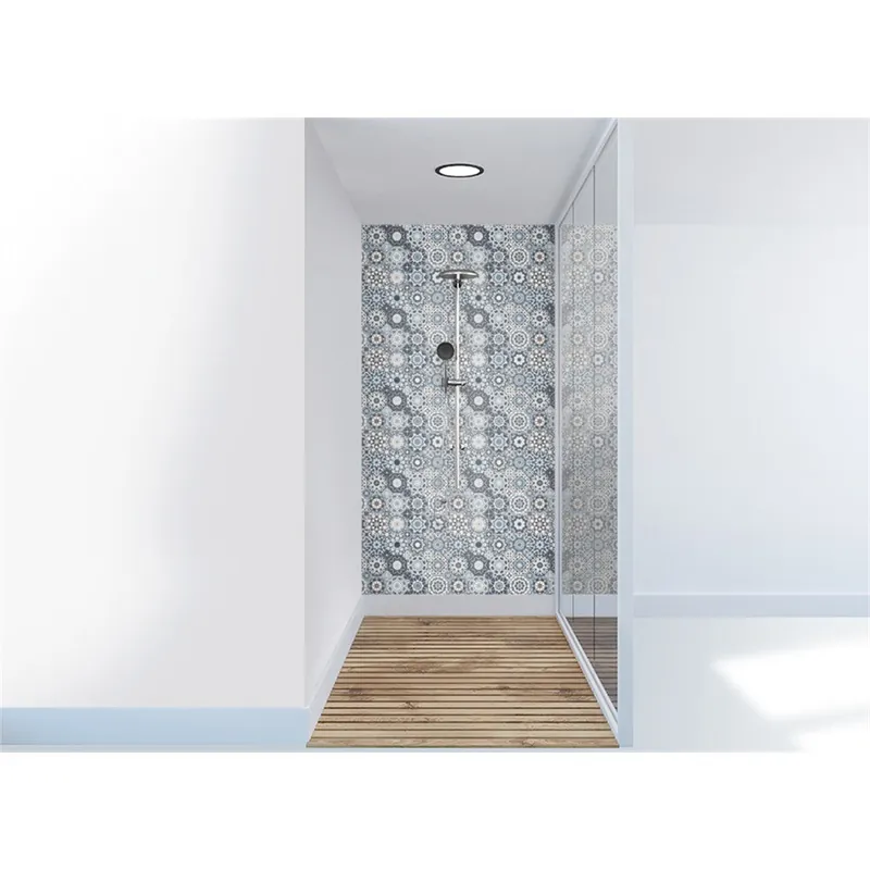 Panneau mural douche VIPANEL - Carrelage Carreaux Orientaux bleu - Finition brillant