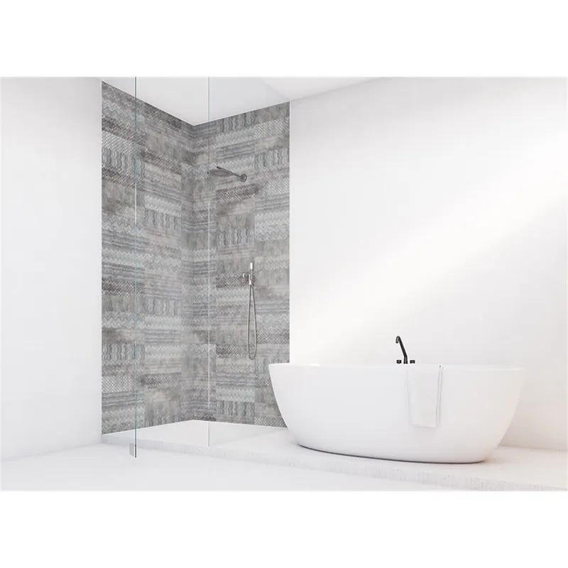 Panneau mural douche VIPANEL - Carrelage Carreaux textile large - Finition brillant