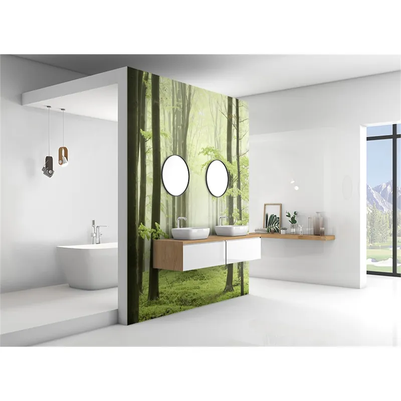 Panneau mural douche VIPANEL - Inspiration nature Brouillard forestier - Finition brillant
