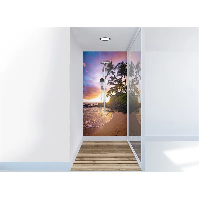 Panneau mural douche VIPANEL - Inspiration nature Coucher de soleil 1 - Finition brillant