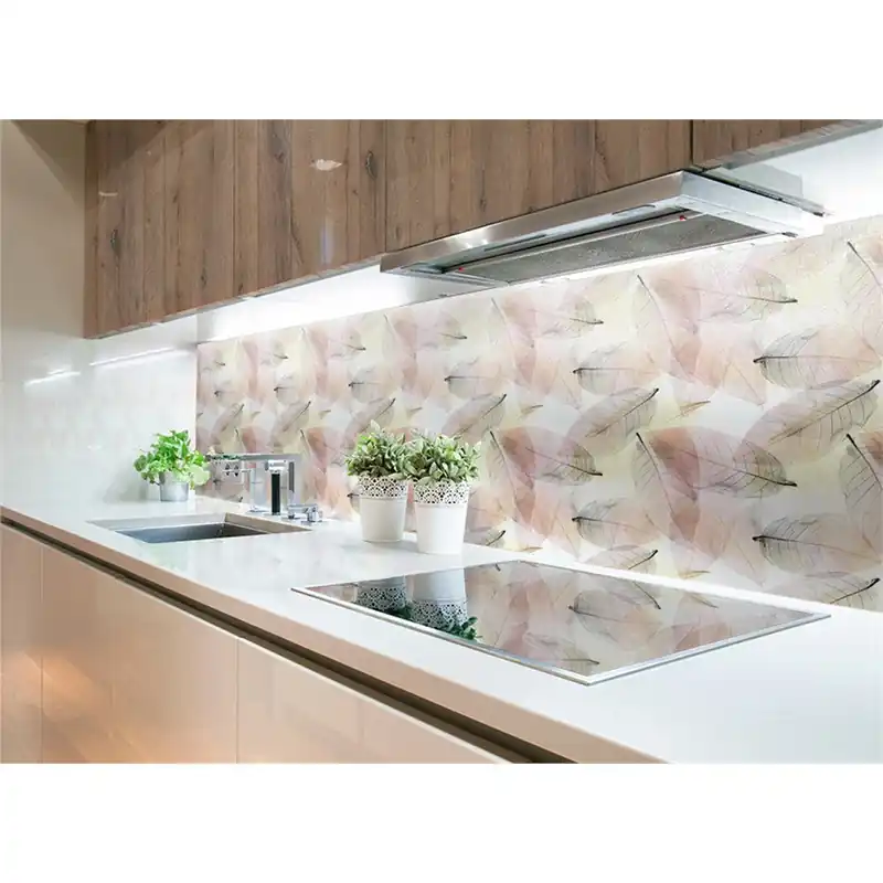 Panneau mural douche VIPANEL - Inspiration nature Feuilles transparentes - Finition mat