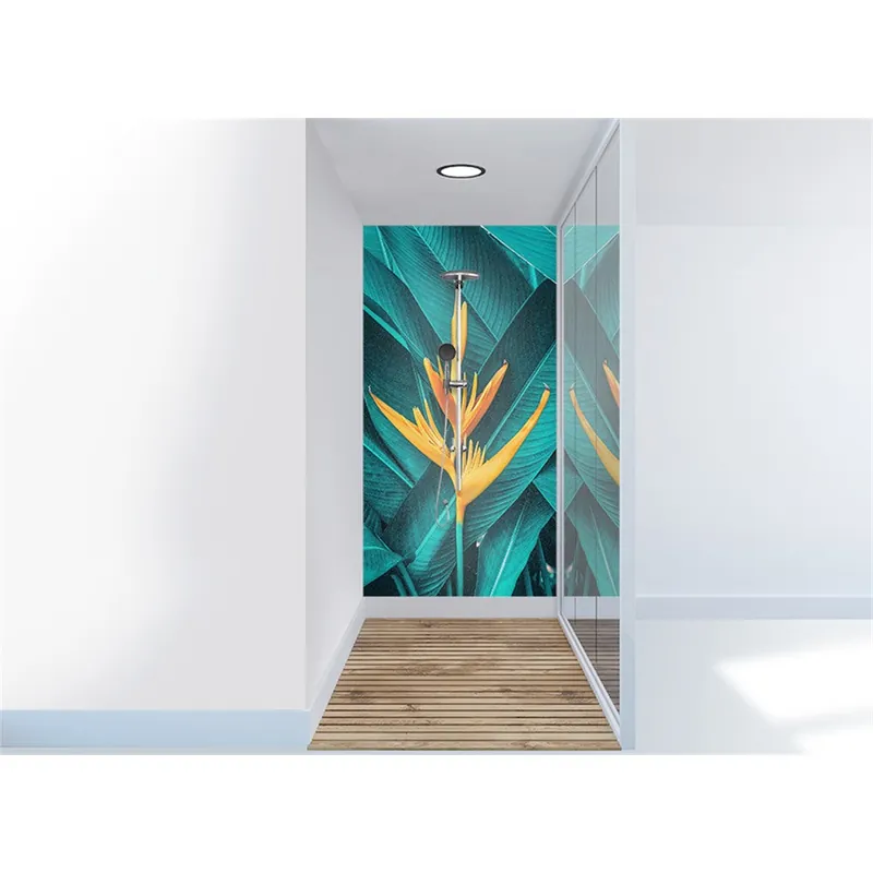 Panneau mural douche VIPANEL - Inspiration nature Fleur exotique - Finition brillant
