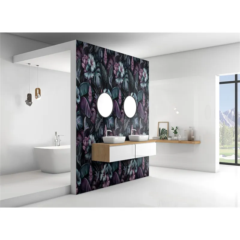 Panneau mural douche VIPANEL - Inspiration nature Hibiscus néon - Finition mat