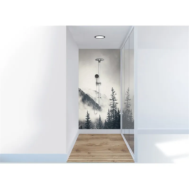 Panneau mural douche VIPANEL - Inspiration nature Montagne Brumeuse - Finition brillant
