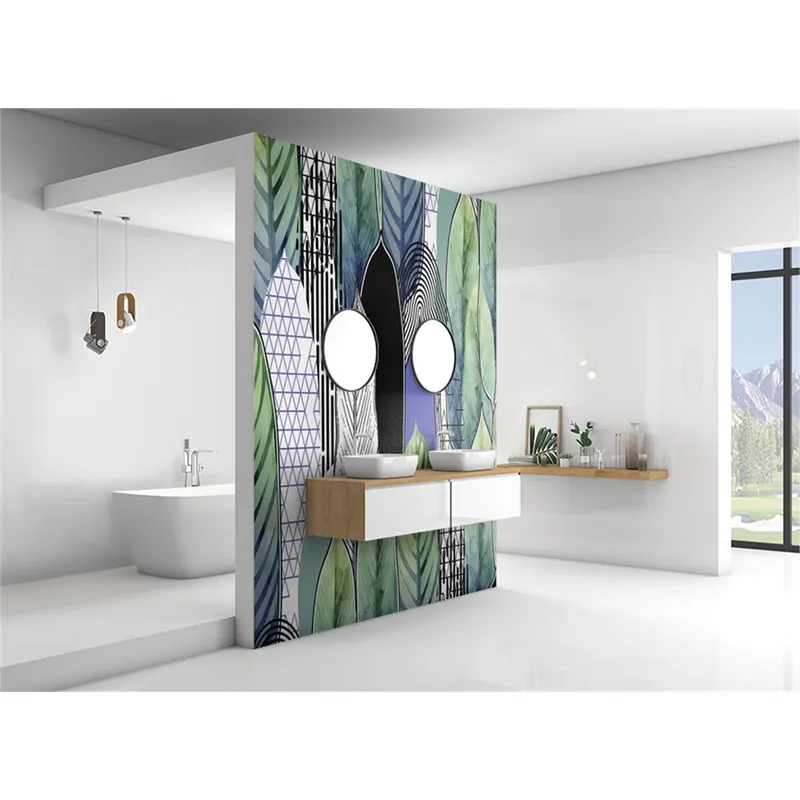Panneau mural douche VIPANEL - Inspiration nature Papier peint feuilles grandes - Finition mat