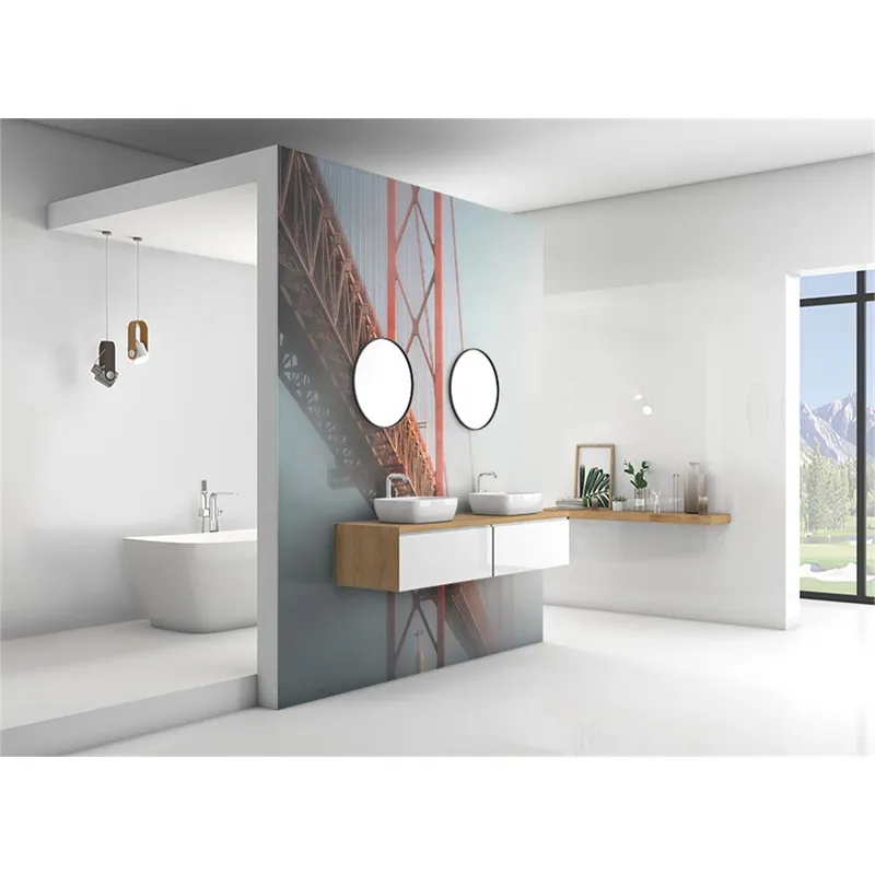 Panneau mural douche VIPANEL - Paysage urbain Pont 25 Avril - Finition brillant