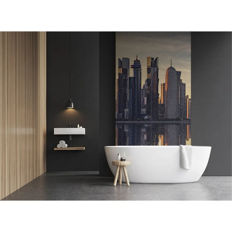 Panneau mural douche VIPANEL - Paysage urbain Skyline Doha - Finition brillant
