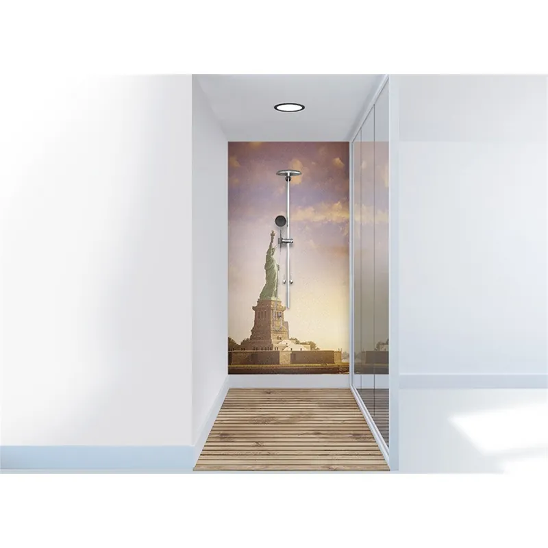 Panneau mural douche VIPANEL - Paysage urbain Statut liberté - Finition brillant