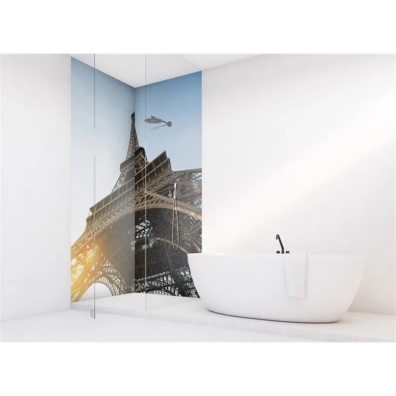 Panneau mural douche VIPANEL - Paysage urbain Tour Eiffel - Finition brillant