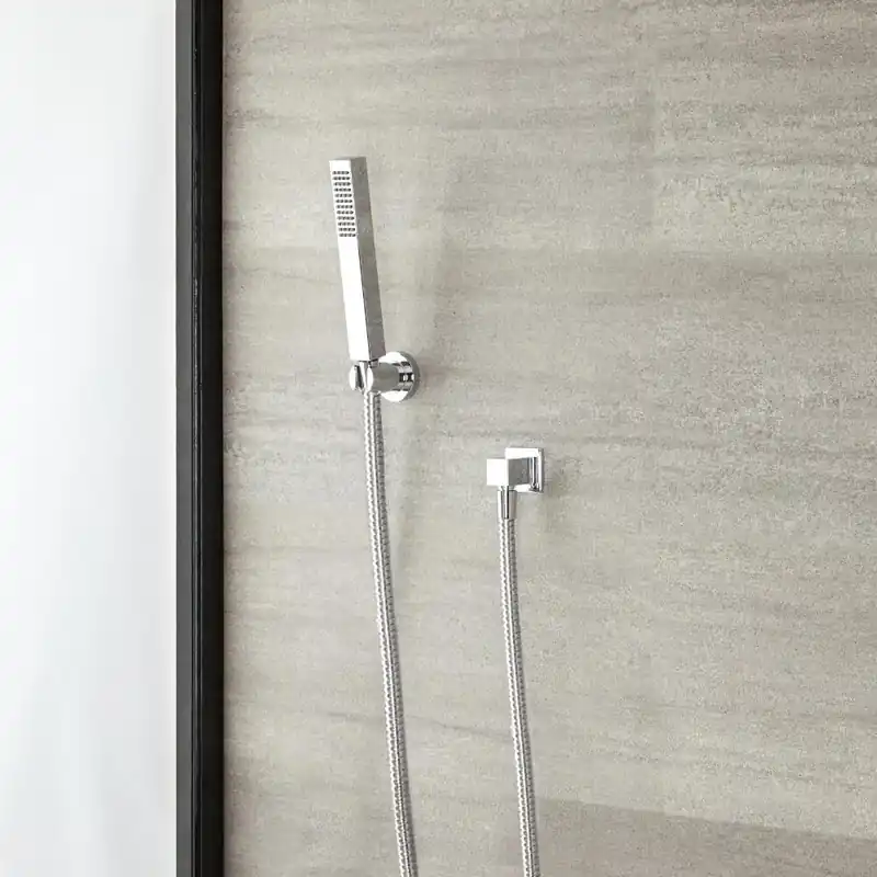 Kit Douchette Rectangulaire avec Clip Mural - Kubix