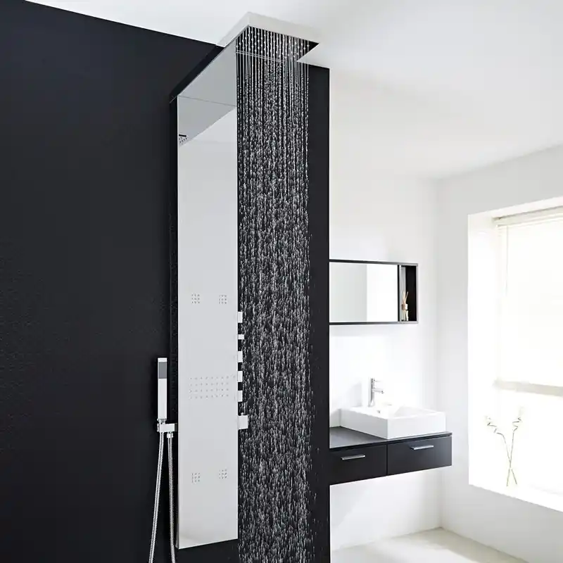 Colonne de douche thermostatique exposée moderne – Tahuata