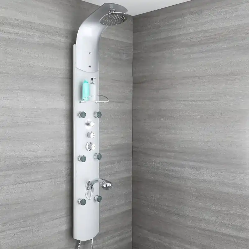 Colonne de douche thermostatique exposée – 3 fonctions – Douchette extractible – Chromé - Arcan