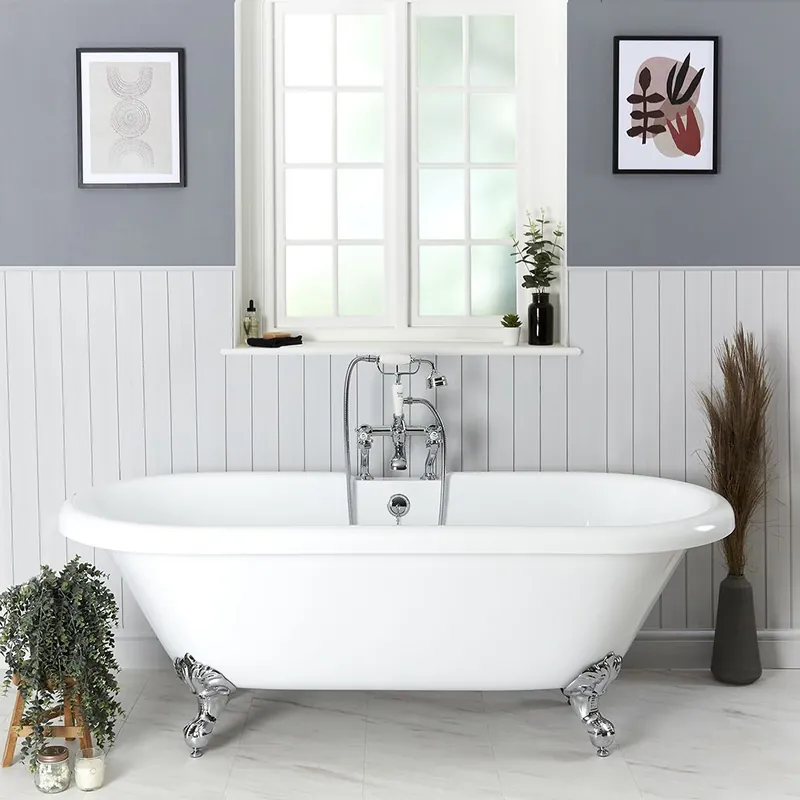 Baignoire îlot rétro – 179,5 x 78,5 cm – Choix de pieds – Legend