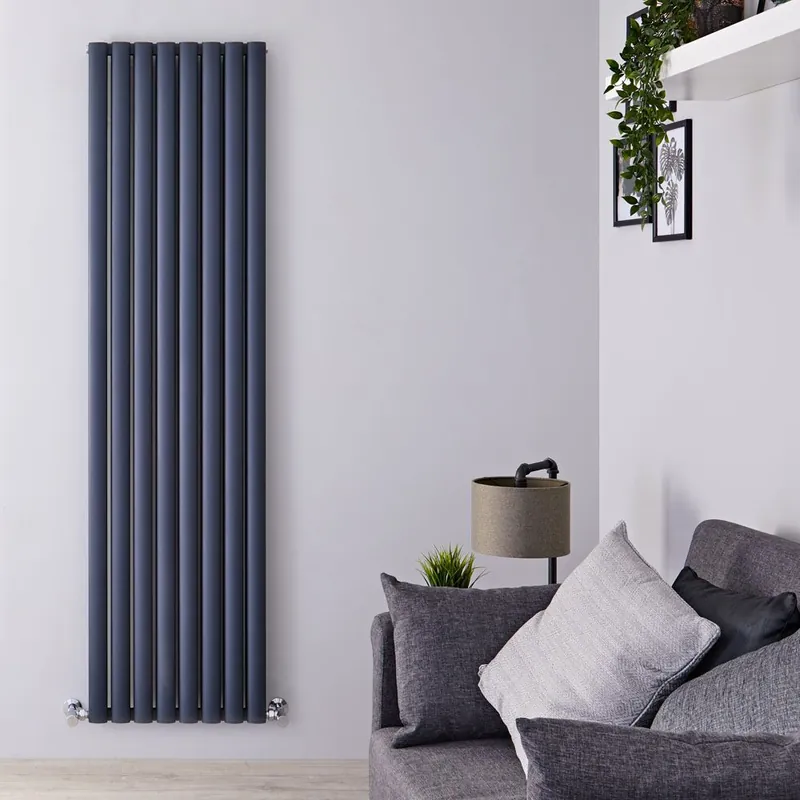 Radiateur design vertical en aluminium – Anthracite – 180 cm x 47 cm – Vitality Air
