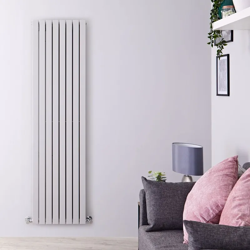 Radiateur design vertical - 178 cm x 47,2 cm - Gris clair - Double rang - Sloane