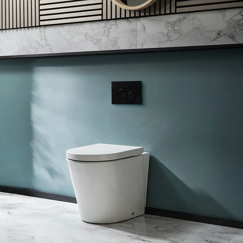 Cuvette WC ronde à poser avec abattant à fermeture douce – Blanc – Alswear