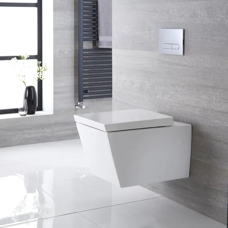 Cuvette WC suspendu moderne – Blanc - Halwell