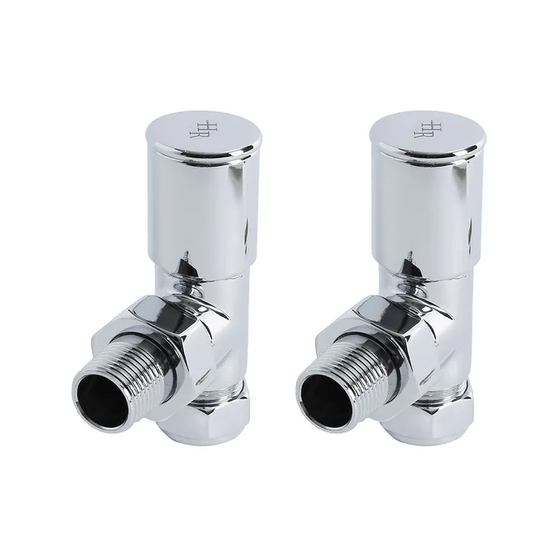 Robinets de radiateur d‘angle en laiton chrome