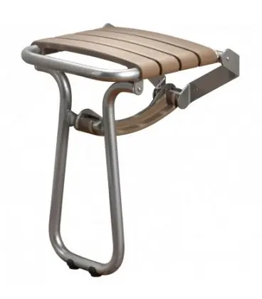Siège douche escamotable taupe