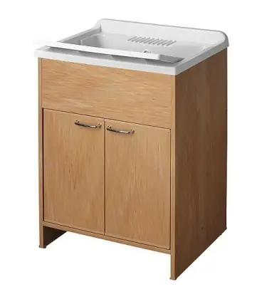 lave main avec meuble avec 2 portes LxlXH 600x500x850mm