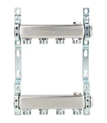 Collecteur de chauffage inox sans vanne DN25 1avec 9 circuits chauffe