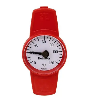 Thermomètre pour vanne à boisseau sphérique Globo - rouge pour assemblage sur DN10-32