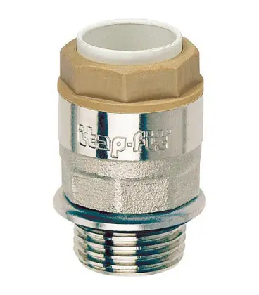 Raccord a enficher Itap-Fit Nipple de stranistion a enficher galva 14 mm 1/2", avec anneau d‘insertion