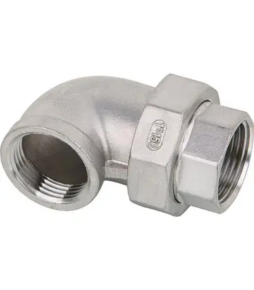 Raccord a visse coude V4A 1 1/4" fem/fem joint conique
