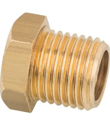 Nipple de reduction court G 1/4"f x G 1/2"m