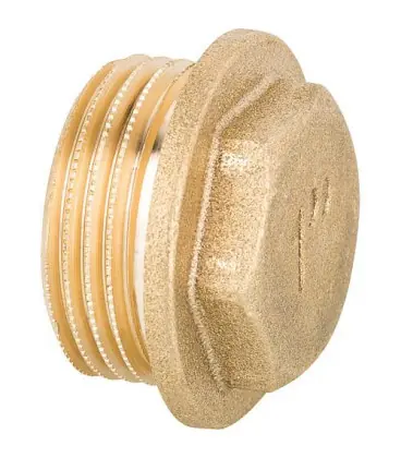 Bouchon laiton DN20 (2") male avec bord PN10