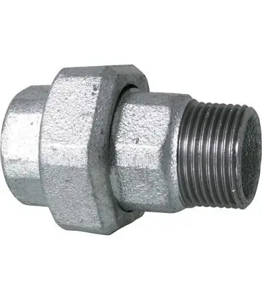 Raccord en fonte malleable galva Nr.331 Raccord a vis, joint plat diam. 2 1/2"