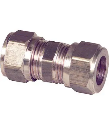 Raccord bicone laiton droit 12x12