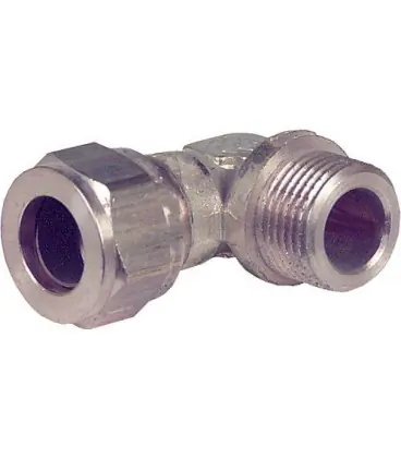 Raccord de compression lation coude aa visser cylindrique 16mmx1/2" male