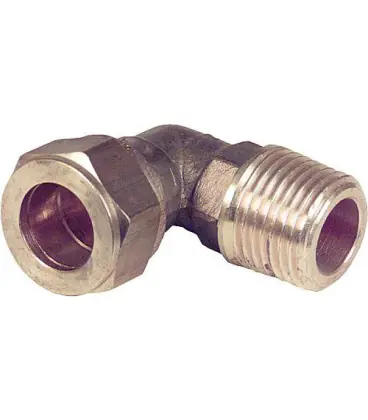 Bague de serrage a vis en laiton Raccord coude a vis conique 18x3/4" WG809 "