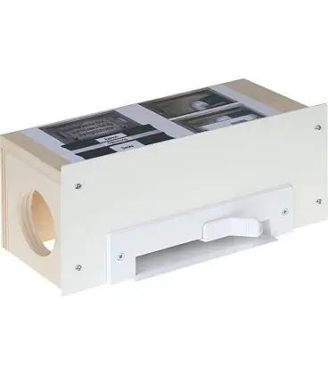 Boîte encastrée pour buse à socle fixe, lunette en contre- plaqué blanc