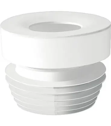 Raccord droit de WC diam. 100-110mm, couleur blanc
