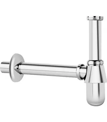 Siphon bouteille laiton chromé 11/4" DN 32 controle DIN