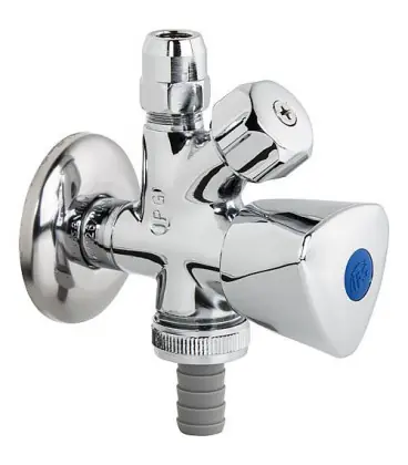 Vanne d‘angle angle-combi - mat chromé 1/2" x 10