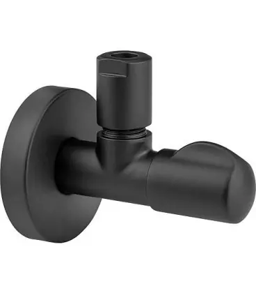 Design-Vanne d‘angle DN15 (1/2") couleur noir mat avec ELB 10mm