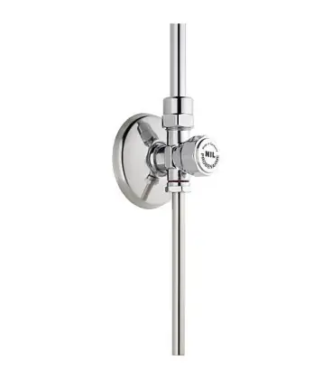 vanne d‘angle de prélèvement 8x100mm - raccord vanne chromé rosace coulissante - tube inox