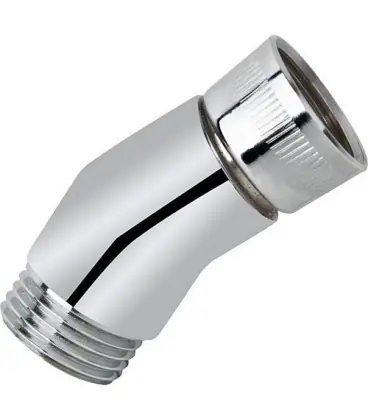 Adaptateur de tuyau 22,5° male 1/2" x femelle 1/2" Laiton chromé