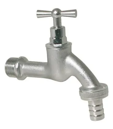 Robinet d‘arrosage 1/2" avec embout olive mat chrome