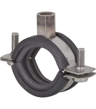 Collier a deux boulons Acier inox A4 1/2" 20-23 mm M8+M10